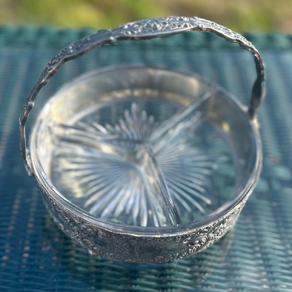 Antique Barbour Silver Co. Relish Dish #3206 - Picture 3 of 5
